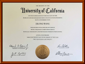 加州大学河滨分校毕业证购买